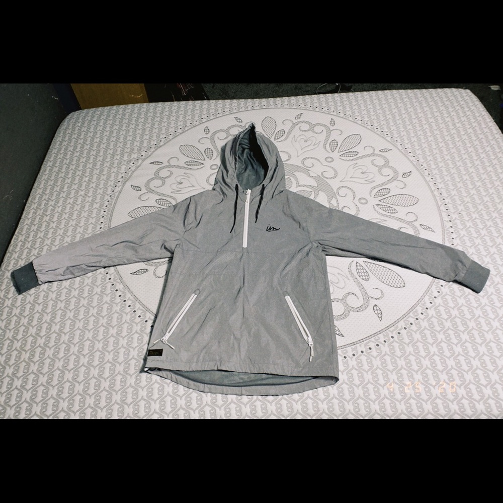 grey holographic sweater